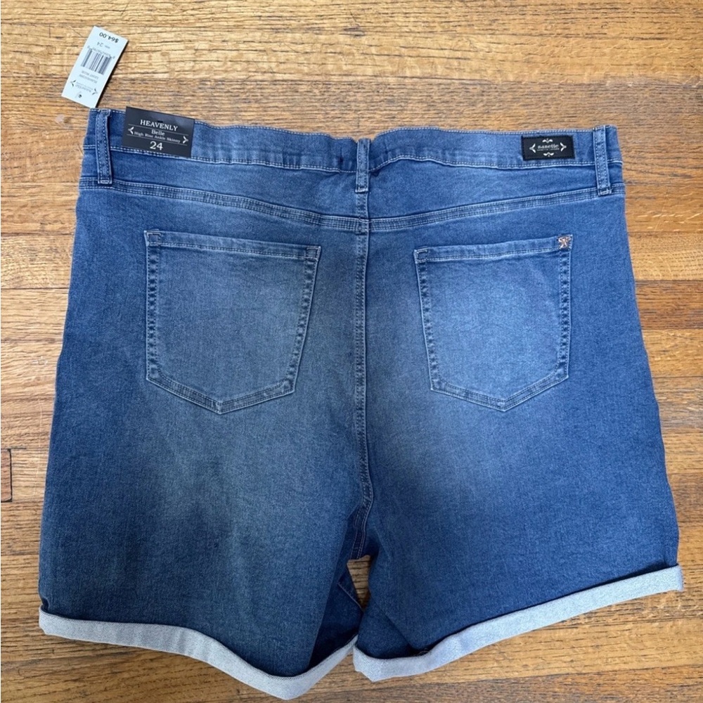Nanette Lepore Plus Size Jean Shorts New Size 24 Stretchy - Picture 6 of 7